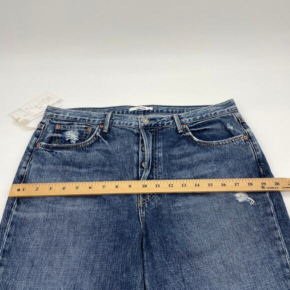 New GRLFRND Jeans Karolina High Waist Size 32 Skinny Raw Hem Crop Button Fly - Picture 11 of 14